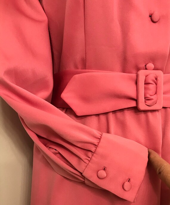 Vintage 1980s Custom Made Rose Pink Dress~ - image 3