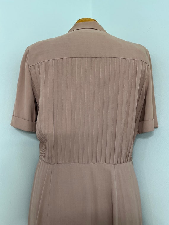 1940 Vintage Gabardine Day Dress~Secretarial Styl… - image 6