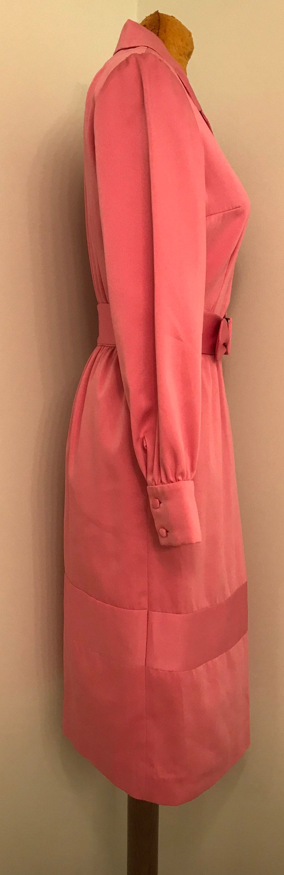 Vintage 1980s Custom Made Rose Pink Dress~ - image 4