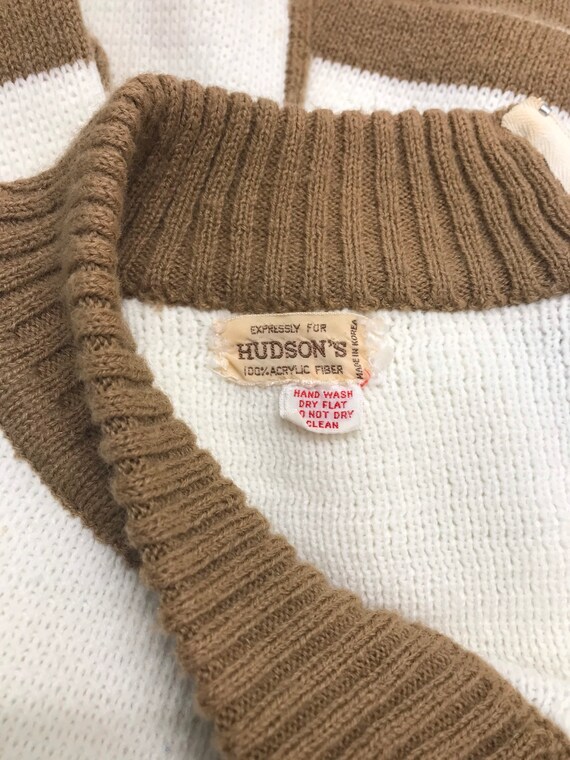1960 Vintage Pullover Sweater~Ski Sweater~Hudson'… - image 6