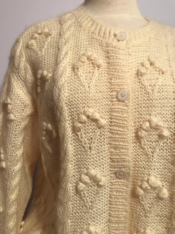 Vintage 1980 Liz Claiborne Winter White Cardigan S