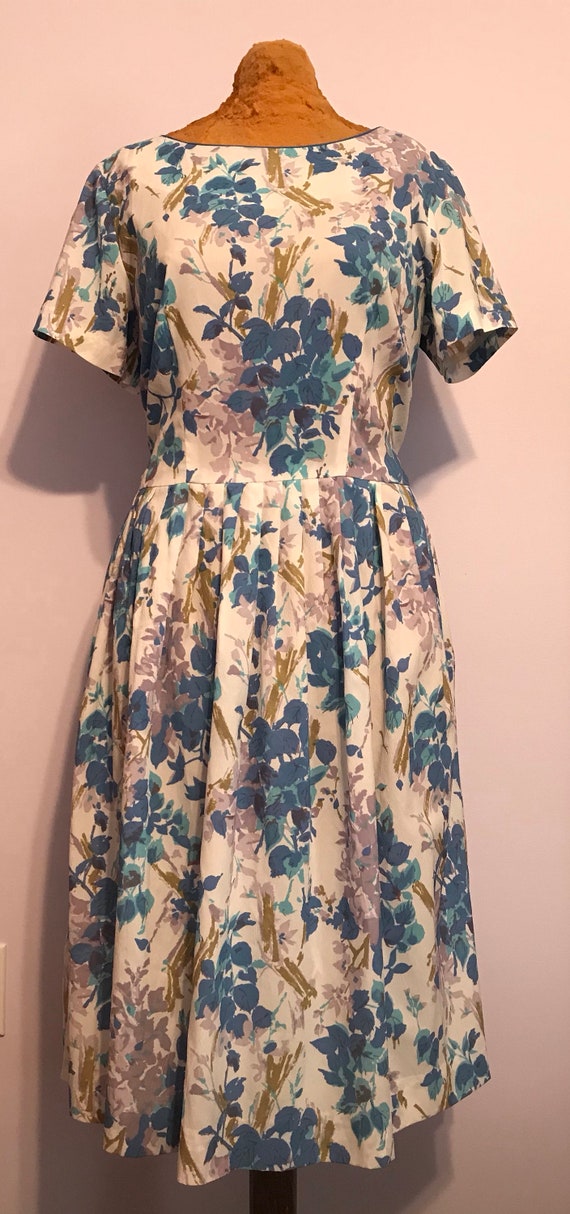 Vintage 1950 Floral Day Dress~Rockabilly~Party~Ca… - image 2