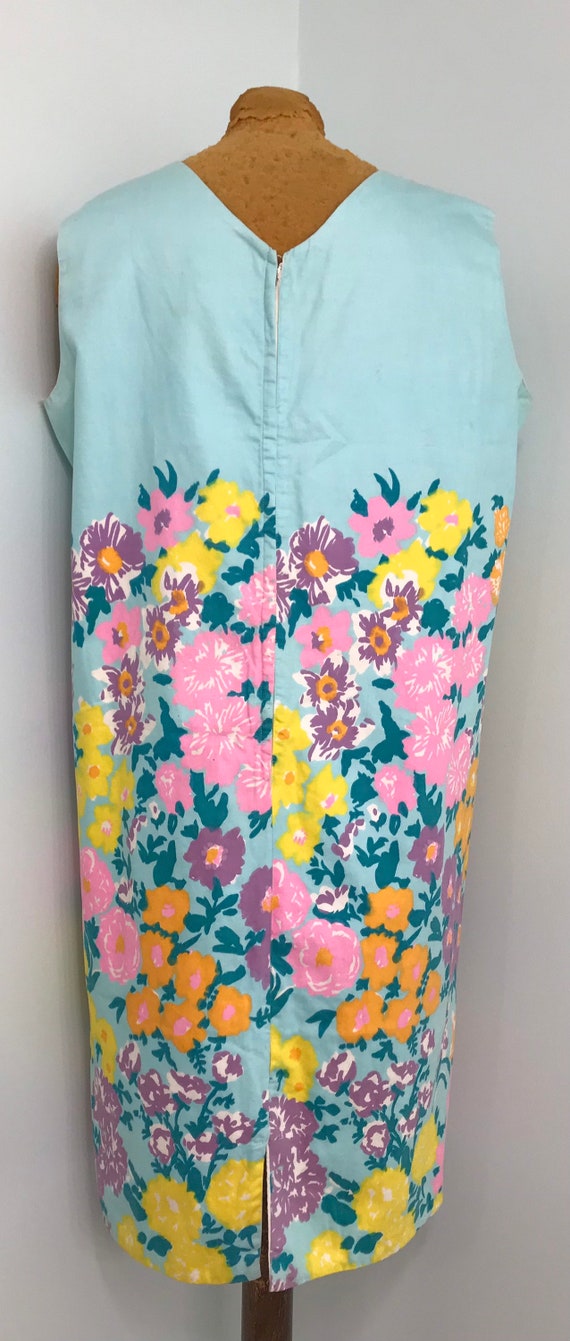 Vintage 1960 Floral Shift~Sun Dress~Beachwear~Sum… - image 7