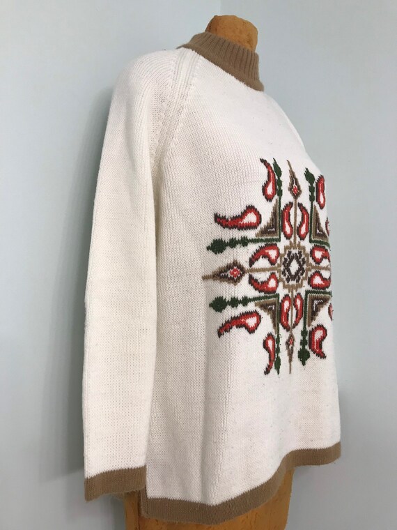 1960 Vintage Pullover Sweater~Ski Sweater~Hudson'… - image 2