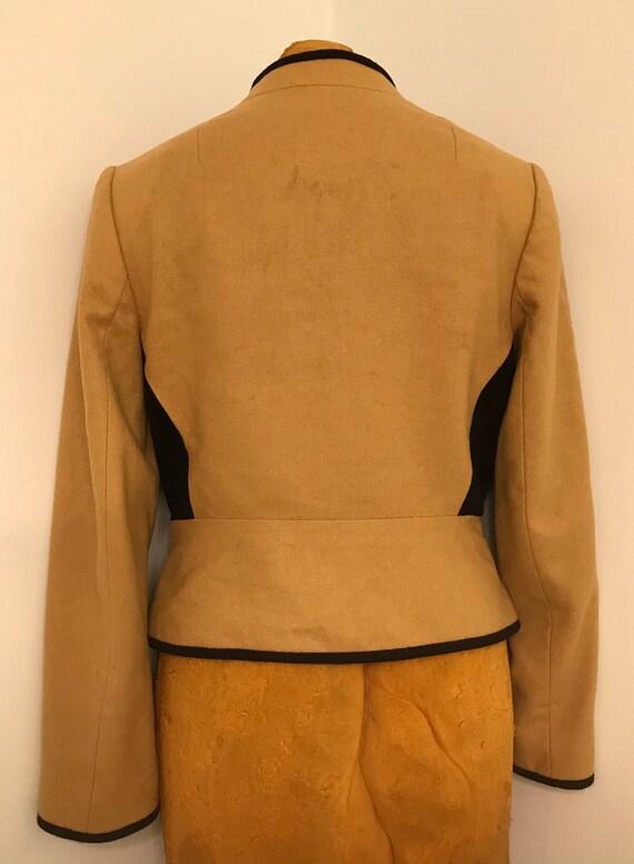 Vintage 1970 Lucie Linden Label Beige with Black … - image 5