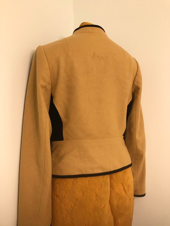 Vintage 1970 Lucie Linden Label Beige with Black … - image 6