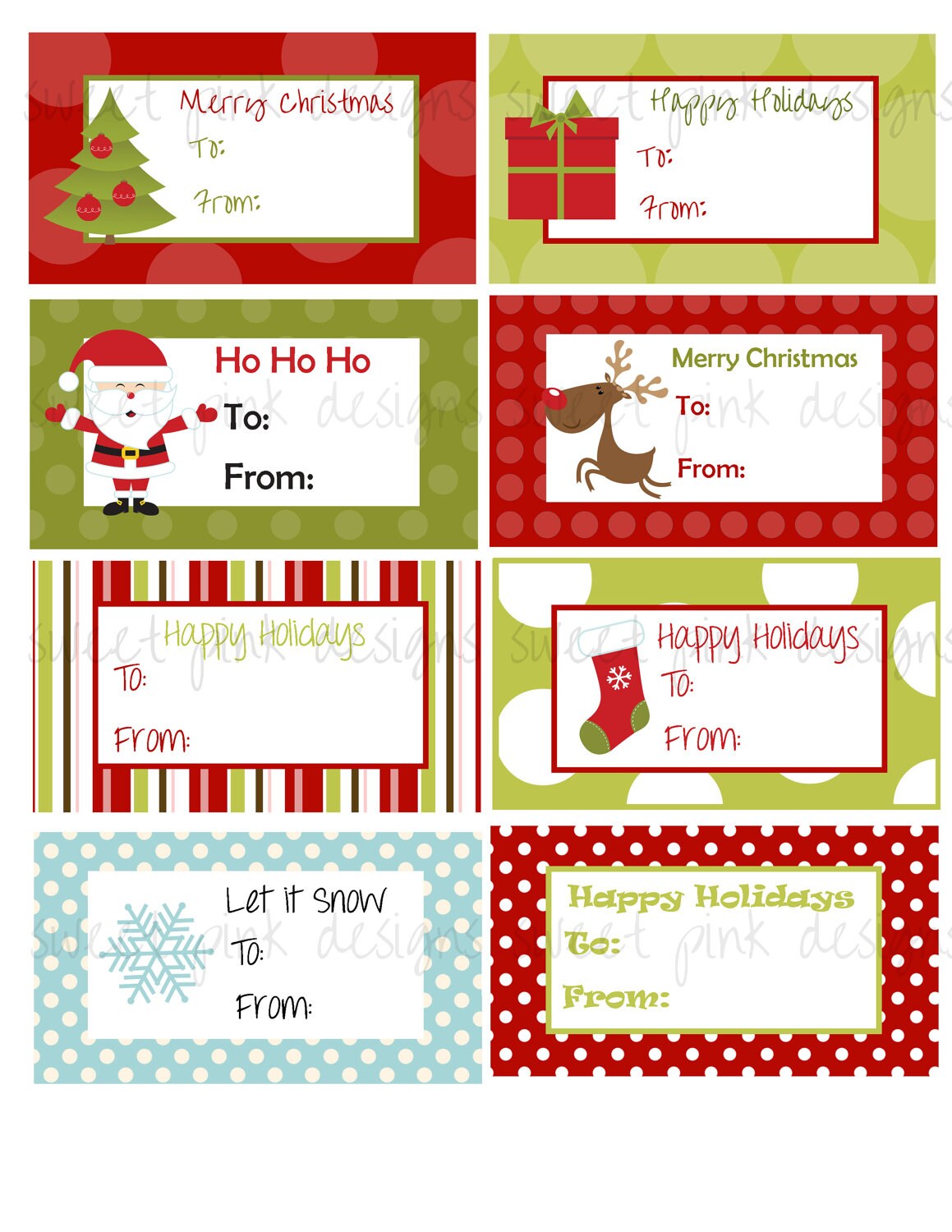 Christmas Gift Tags Etsy