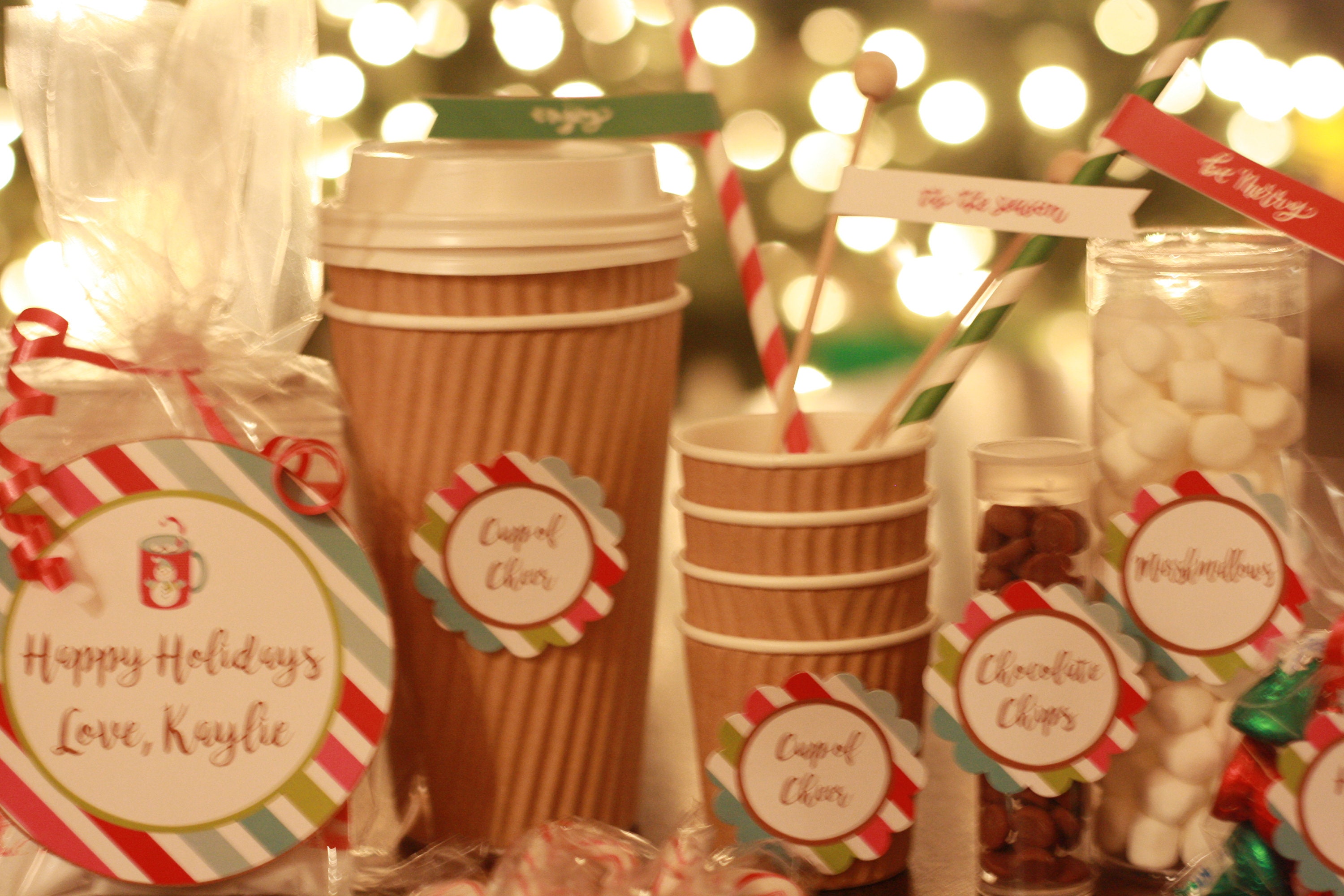 Hot Chocolate Holiday Gift Tags | Etsy