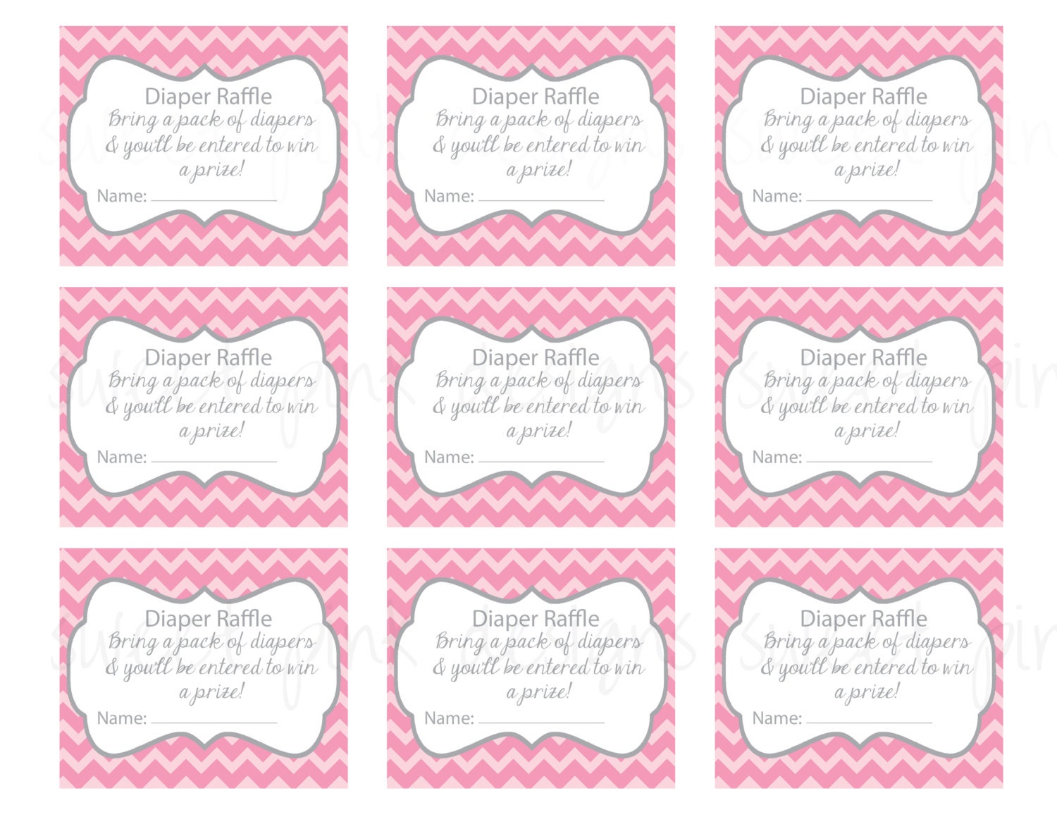 Diaper Raffle Ticket- Gray and Red Chevron photo regarding Free Printable Diaper Raffle Ticket Template Download identified as Diaper Raffle Ticket- Gray and Crimson Chevron