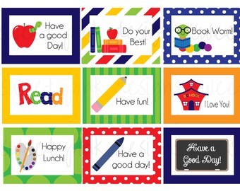 Boy Lunch Box Notes- Printable Lunch Box notes