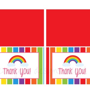 Thank You Cards- Rainbow Party