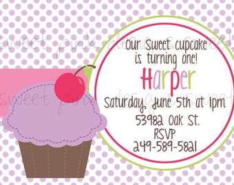 Cupcake Party Invitation