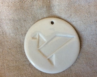 Gray porcelain enamel Medal