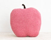 Apple shaped cushion/soft toy - medium size color red