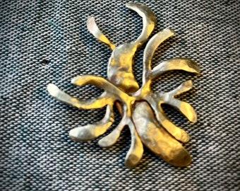 Yellow Brass Butterfly Pin