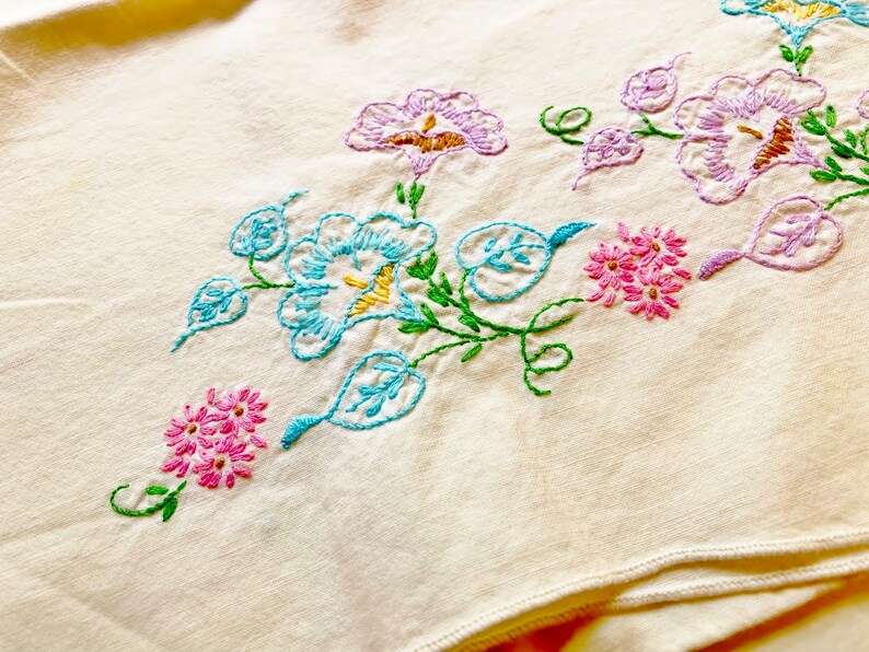 Single Embroidered Handcrafted Vintage Pillow Cases Etsy