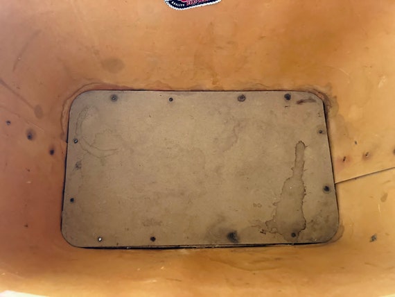 Vintage Red Man Wicker Picnic Basket: 1950s Diamo… - image 7