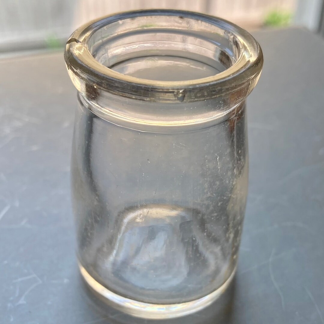 Retro Mini Creamer Vintage Restaurant Individual Glass Bottles, 1950s