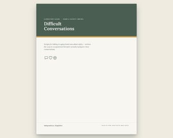 Conversaciones difíciles con seres queridos mayores: guiones para cuidadores escritos por terapeutas ocupacionales y guía imprimible.
