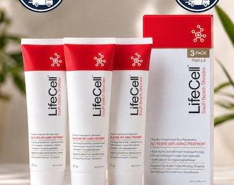 Pack of 3 Anti-Aging Face Cream, Hydrating Wrinkle Treatment, Smooth Skin Formula (75ml Each)