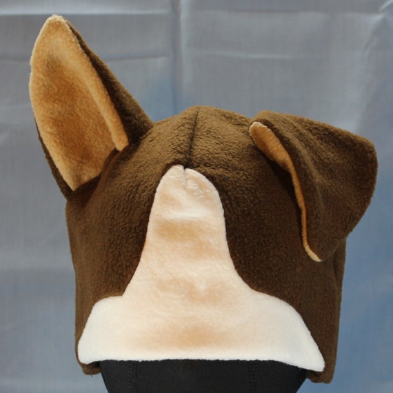 Cocked eared Dog With Blaze Hat NATURAL COLORS Etsy Canada