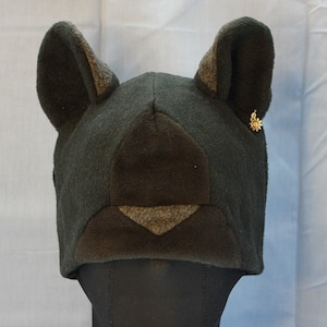 Black Panther Fleece Hat - NATURAL COLORS