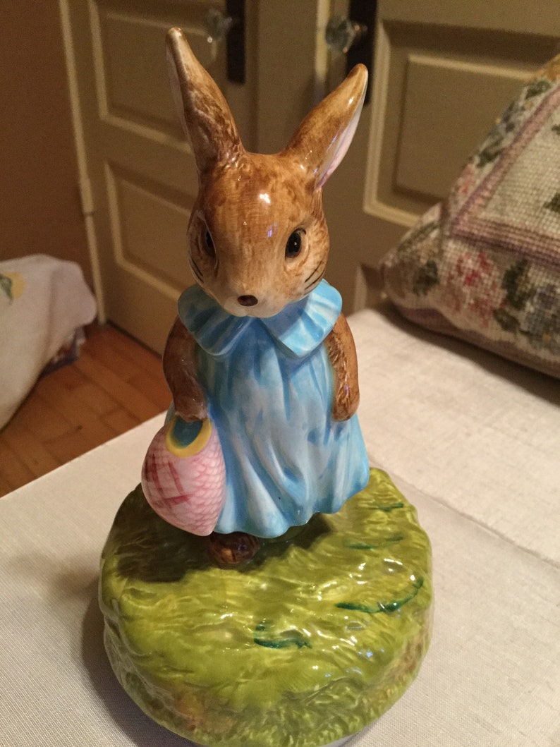 Benjamin Bunny Rabbit Figurine Baby Nursery Ornament Decoration