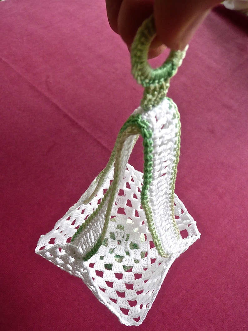 Crocheted Lace Ring Holder Basket Jewelry Organizer Hanging Etsy