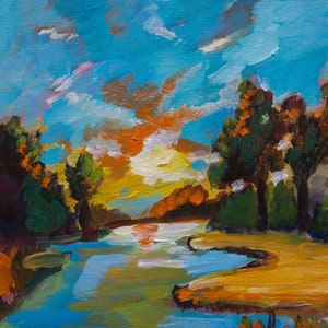 Modern Impressionist Painting  Original Art  Landscape 11&quot; x 14&quot;