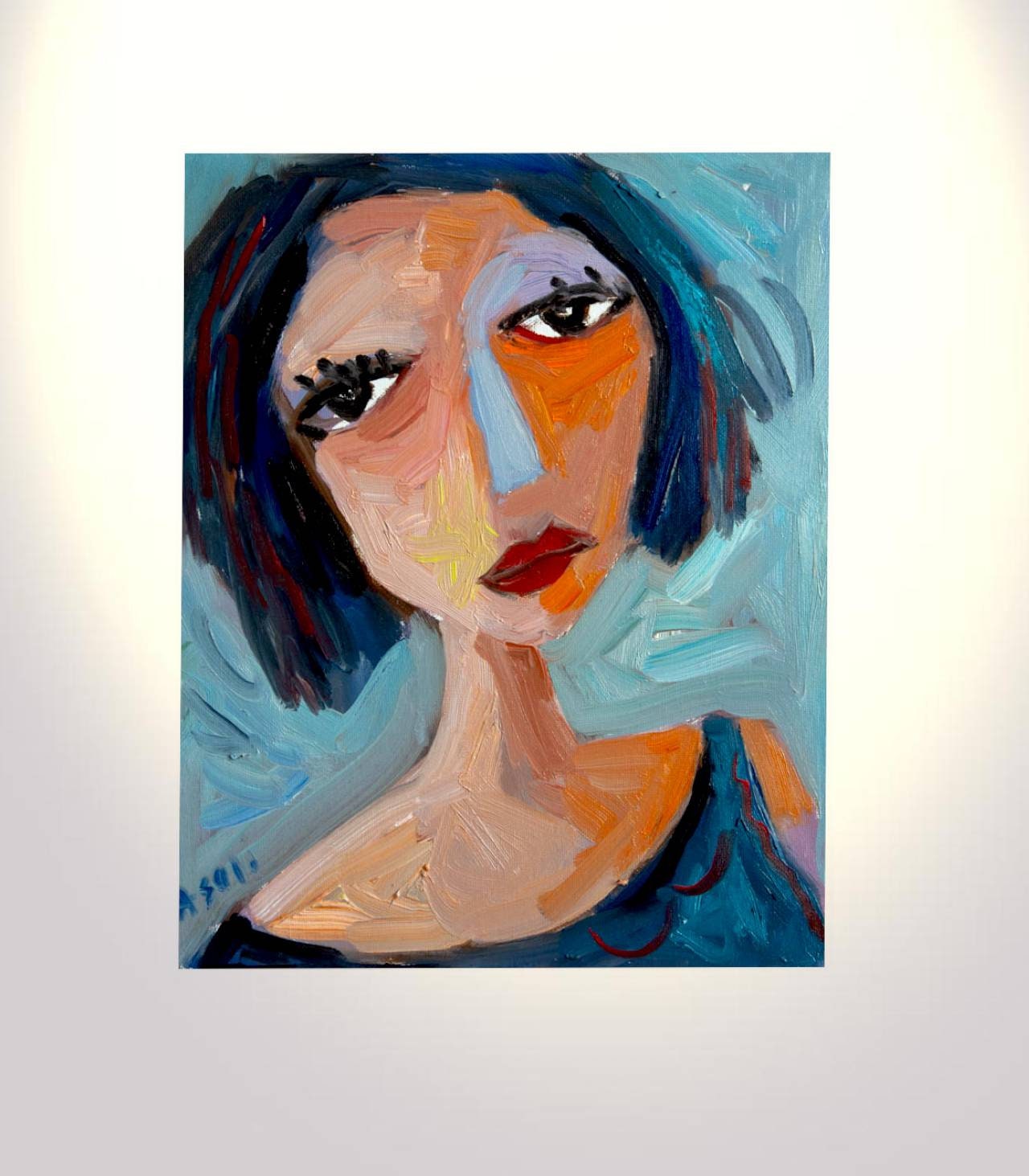 Oil Painting Original Modern Modern Impressionist Portrait - Etsy
