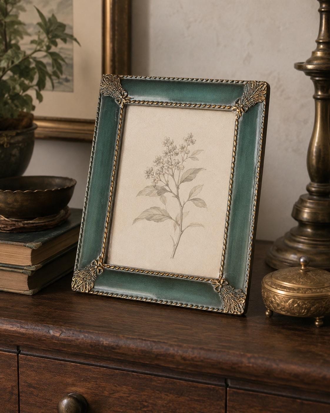 Ornate Green Frame - Etsy