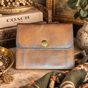 Vintage Coach Brown Leather Wallet - Etsy