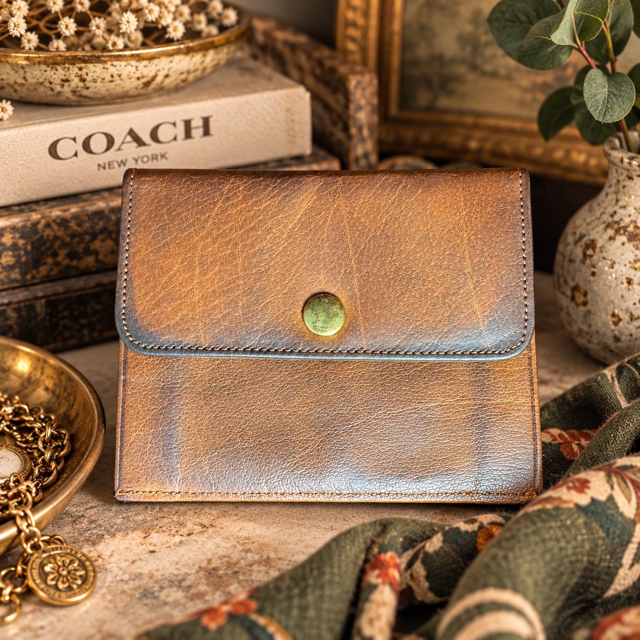 Vintage Coach Wallet Brown - Etsy