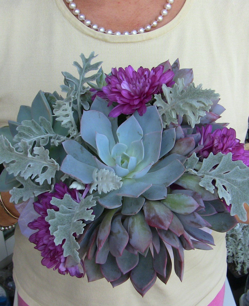 Wedding bouquet Succulent bridal bouquet Etsy