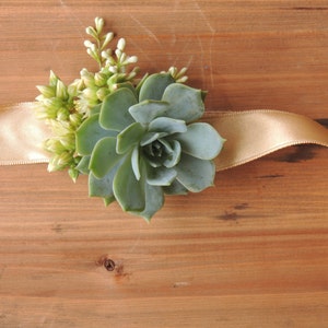 Small Succulent Wrist Corsage image 1