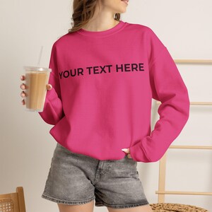 Custom Text Crewneck Sweatshirt | Personalized Minimalist Text Design