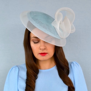 MANUELA - Fascinator Hat with Crinoline Swirl Detail - Wedding Hat - Mother of the Bride Hat - Fascinator Hat - Race Day Hat - Fascinator