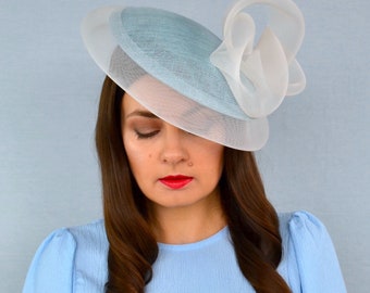 MANUELA - Fascinator Hat with Crinoline Swirl Detail - Wedding Hat - Mother of the Bride Hat - Fascinator Hat - Race Day Hat - Fascinator