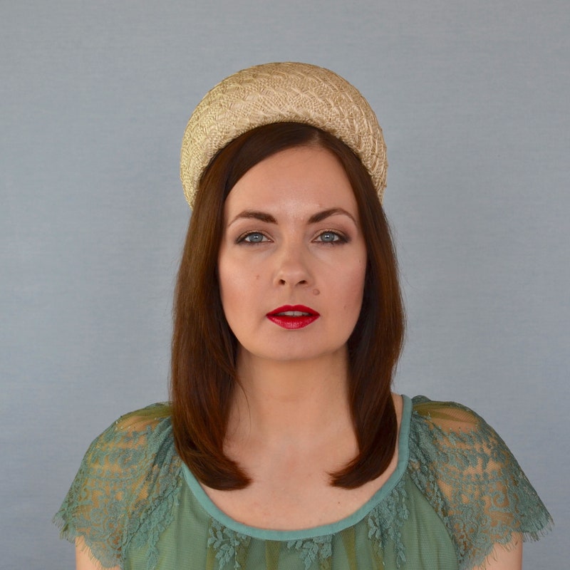 Straw Headband in Grey