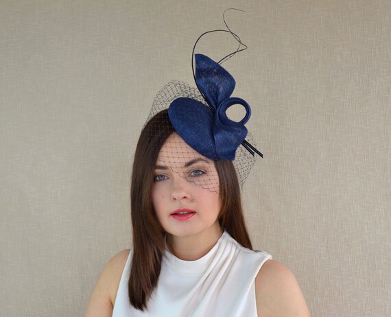 navy pillbox hat
