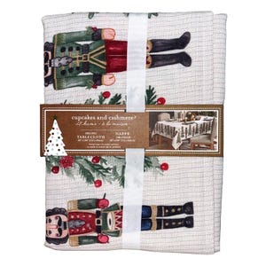Nutcracker Christmas Tree Oblong Tablecloth 60"x120"