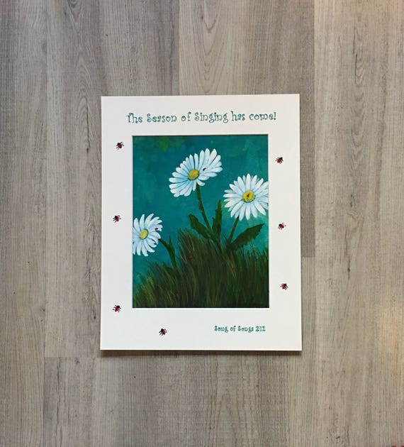 Season Of Singing Song Of Songs Mat To Fit An 11 X 14 Etsy