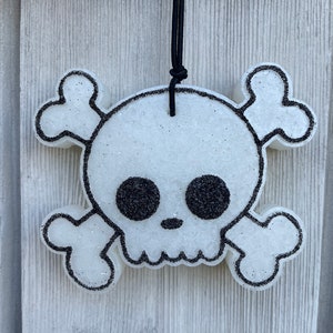 Skull freshie, Car Freshie for women, aroma bead air freshener, gift for wife, car accessory, Halloween decor, gift for husband, freshy