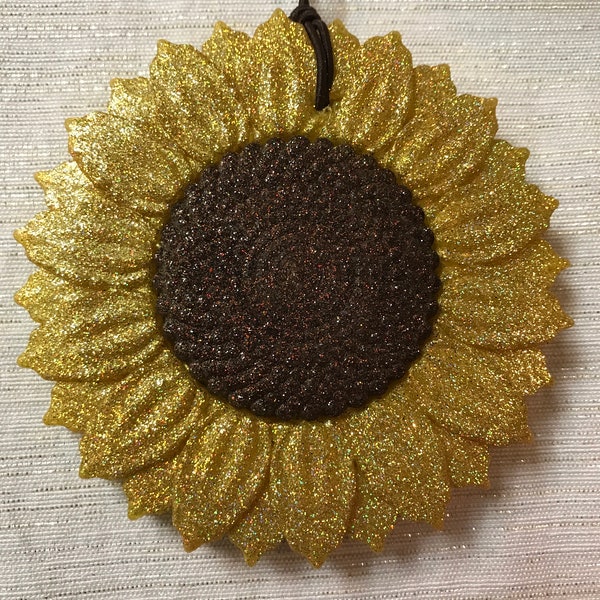 sunflower freshie, Car Freshie for women, aroma bead air freshener, gift for wife, car accessory, southern decor, gift for husband, freshy