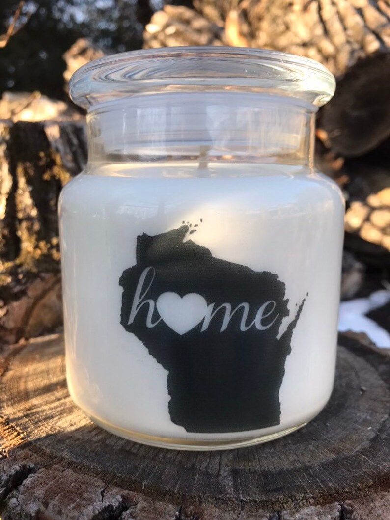 Wisconsin Home Scented Jar Soy Candle Gift for Wisconsin Mom Etsy