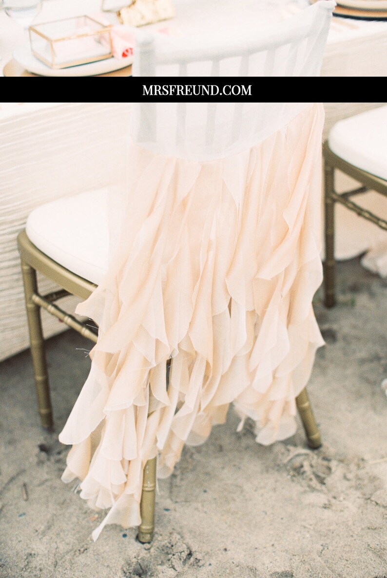 Romantic Ruffles Chiffon Chair Jacket Etsy