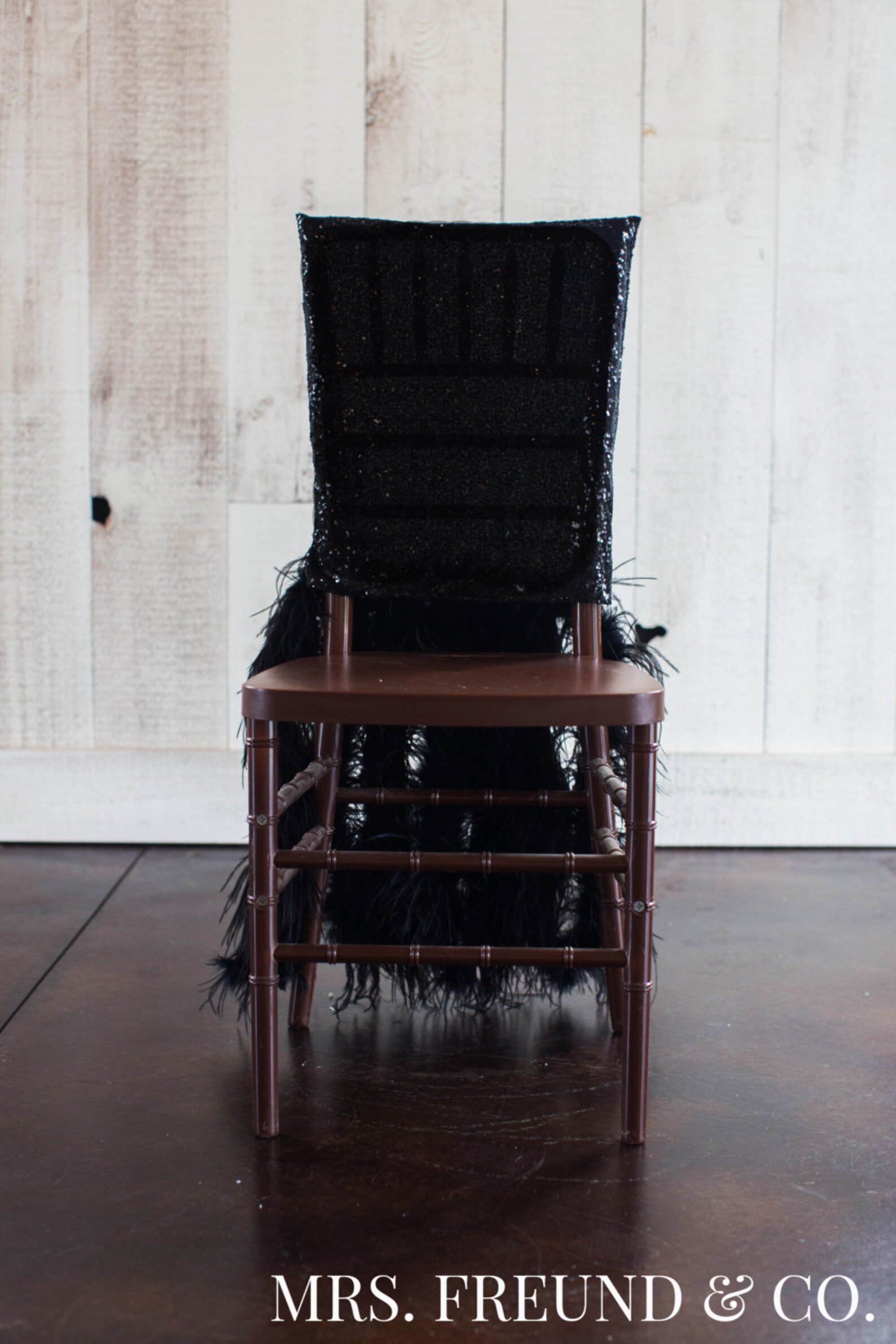 Sequin & Ostrich Feather Chair Jackets Available in several Etsy