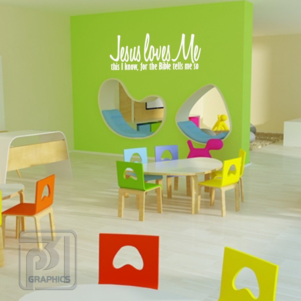 Kids Prayer Wall Decal Jesus Loves Me This I Know Jesus Loves Me