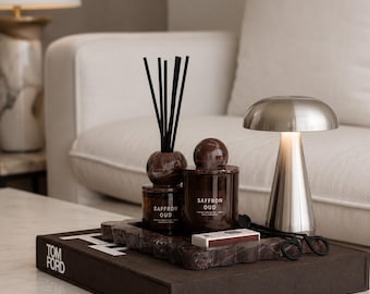 Lampada da comodino retrò a LED con effetto fungo | Ricaricabile, con controllo touch | Design scandinavo vintage | Oro, nero o argento
