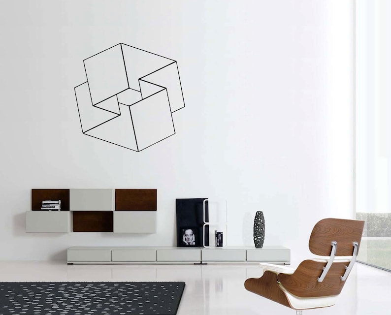 Optical Illusions Mobius Square vinyl wall sticker decal Etsy